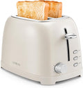 Ultrean Toaster 2 Slice with Extra-Wide Slot for Toasting Bagels, Breads, Waffles & More, Stainless Steel Material with Removable Crumb Tray, 6 Browning Settings
