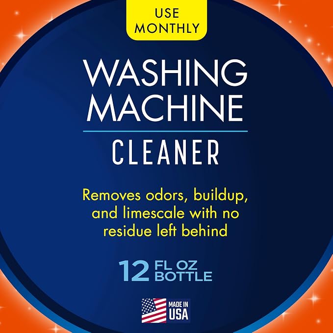Glisten Washing Machine Cleaner, Fresh Scent Appliance Deodorizer, 12 oz | Helps Remove Odor & Limescale; Regular Care Helps Prevent Future Buildup in Top/Front HE Washers, Made in USA
