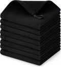Homaxy 100% Cotton Waffle Weave Dish Cloths, 8 Pack, Black | Soft and Absorbent Dish Towels, 12 x 12 Inches Quick Dry Dish Rags