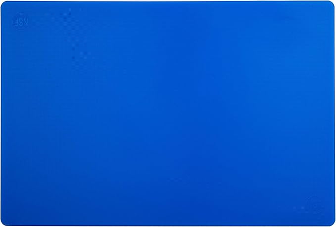 Thirteen Chefs Large 18 x 12 Blue Cutting Board - 1/2" Thick HDPE Plastic for Fish and Seafood, Professional Restaurant Quality Poly with NSF Stamp