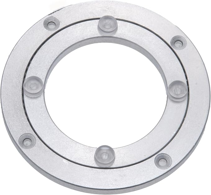 Aluminum Heavy Duty Lazy Susan Rotating Turntable Bearing Swivel Plate Hardware for Dining-Table (4 inch)