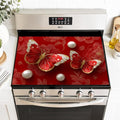 Butterfly Rose Stove Top Cover 28.35x20.47 in Non Slip Mat | Heat Resistant Cooktop Protector Mat with Non-Slip Backing, Scratch Protection and Countertop Drying Mat.