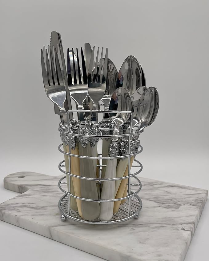 Gypsy Color Baroque Bone Mix & Match Stainless Steel Flatware Collection, Set of 16