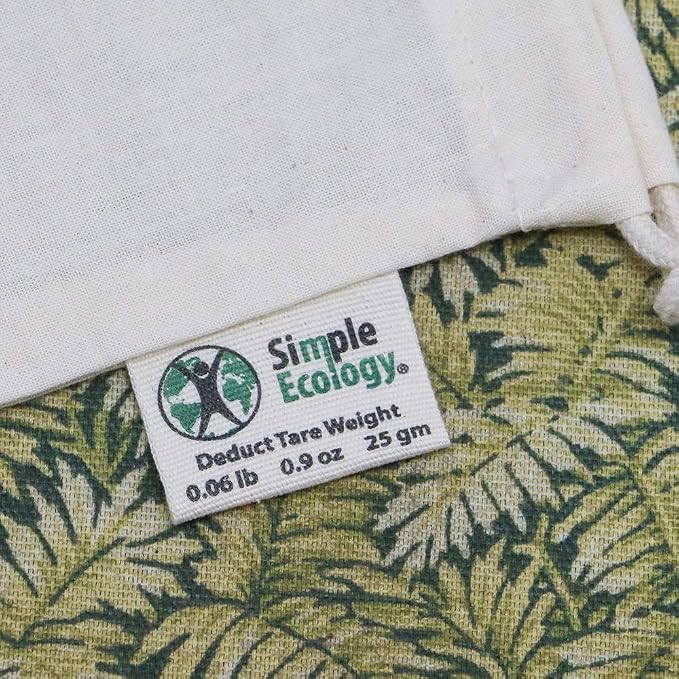 Reusable Grocery Produce Shopping and Storage Bags, Organic Cotton Muslin, Medium 3 pack