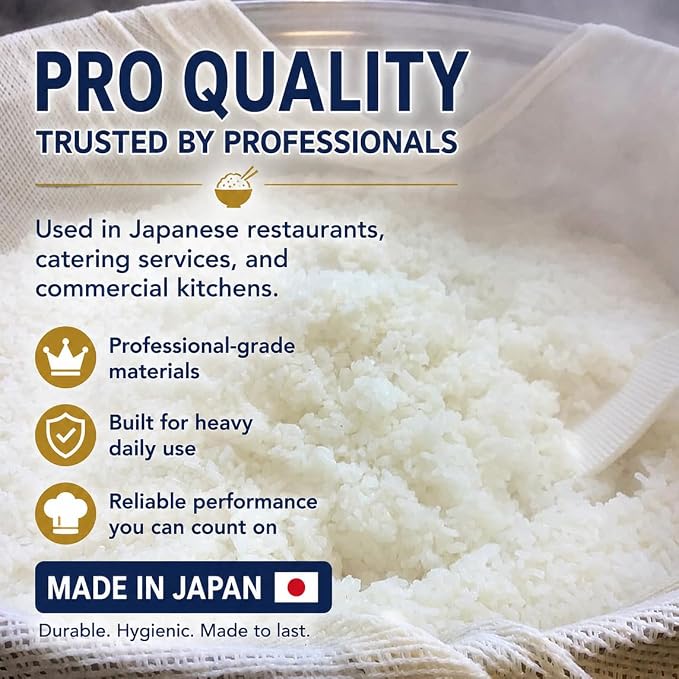 Rice Cooker Mesh Net M Size (30" x 30") Japanese Reusable Polyester Cooking Net for Sticky Rice & Sushi Rice, Non-Stick Easy Cleanup, Fits Zojirushi, Aroma & Standard Rice Cookers