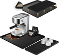 16×16-inch Barista-Grade Coffee Station Mat: Catch Spills, Protect Countertops! Silicone, Water Resistant & Heat Resistant. Perfect Under, as Dish Dryer or Pet Mat.(Black)