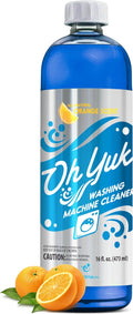 Oh Yuk Washing Machine Cleaner for HE & Non-HE Washers, Septic Safe, 16oz | Cleans Top & Front Load Washers, 4 Cleanings per Bottle, Removes Odor-Causing Buildup, Natural Citrus Scent, Septic Safe