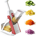 SupMaKin Safe Mandoline Slicer for Kitchen, Vegetable Food Potato Chip Slicer Maual Adjustable Thickness, Chopping Artifact Fast Veggie Salad Chopper Cook Meal Prep | 4 Modes Slice, Strips,Julienne Dicer,Vegetables Slicer Fry Food Cutter,Stainless Stee...