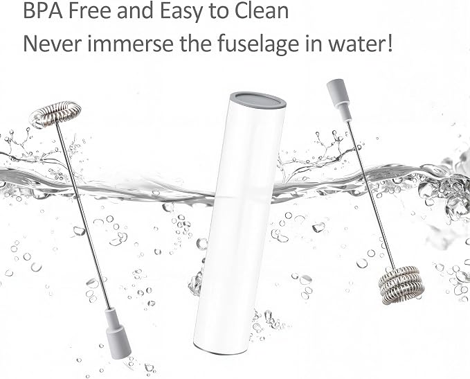 Electric Milk Frother Handheld,Travel Coffee Drink Mixer Batteries Included, 304 Stainless Steel Whisk for latte Cappuccino,Bulletproof Coffee Hot Chocolate,Egg White