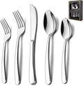 HaWare Heavy Duty Silverware Set, 60-Piece Stainless Steel Flatware for 12