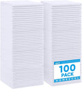 HOMEXCEL 100PK Microfiber Cleaning Cloth, Cleaning Rag for Home, 11.5x11.5 | Reusable, Lint Free, Scratch-Free and Highly Absorbent Towels for Kitchen, Window and Glass, Cars, White