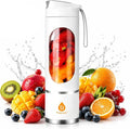 Pursonic Portable Blender Cup with 50W Motor and 12-Blade System, USB-C Rechargeable Personal Juicer for Smoothies Shakes and Baby Food - 3 Speed Settings - 15.2 oz - White