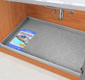 Waterproof Under Sink Mat 34" x 22", Silicone Mat Kitchen liner | BPA-Free Silicone Tray with Raised Lip Protect Cabinets from Leaks, Versatile Home Organizer for Bathroom, Pets, Boots, Floor