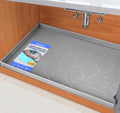 Waterproof Under Sink Mat 31" x 22" Kitchen Cabinet Liner Silicone | BPA-Free Silicone Mat with Raised Lip Protects Cabinets from Leaks, Versatile Home Organizer for Bathroom, Pets, Boots, Floor