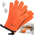 KITCHEN PERFECTION XL Silicone Pizza Oven Gloves Heat Resistant Oven Mitts | Waterproof, 5-Finger Design For A Better Grip, for Outdoor & Indoor Pizza Ovens, Compatible with Ooni, Ninja, Gozney & More