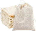 TUZAZO 24 Pcs Muslin Bags with Drawstring 6 x 8 inch, Reusable Spice Bags for Cooking Soup, Natural Cotton Unbleached Cheesecloth Bag for Straining, Bone Broth Brew Herb Sachet Bag Empty