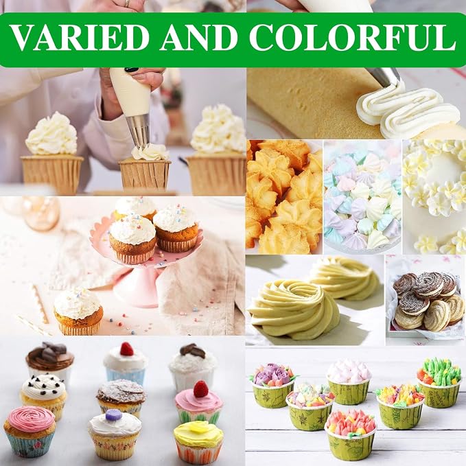 Piping Bags,50 Pieces Anti Burst Piping Bags, 12 Inches, Icing Piping Bags, Disposable Cake Decorating Bags, Non-Slip Pastry Bags-Ideal for Cakes,Cream Frosting and Cookie Decorating (50)