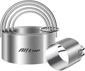 ALLTOP Round Biscuit Cutters with Handle, Stainless Steel Baking Essential Tool for Effortless Circle Cookie Shaping,Pastry,Cake Decoration Creation–Precise Cut for Dumpling,Scone, Donut-5 Pcs