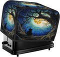4 Slice Toaster Cover Galaxy Oil Painting Cat Toaster Covers Four Slice Wide Slot Waterproof and Dustproof Covers for Wide Slot Toasters and Small Appliances Kitchen Decor Gifts
