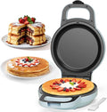 SugarWhisk Flip Pancake Maker Machine, Ceramic Coated Pancake Pan for 6.5 Inch Pancakes, Omelette, Crepe & Quesadilla, Frittata, Double Sided Omelette Pan Nonstick, Pale Blue