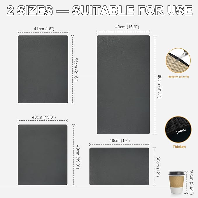 Dish Drying Mats for Kitchen Counter, Waterproof Coffee Mat for Countertop, Under Sink Mats, Coffee Bar Mat Accessories
