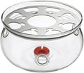 CnGlass Universal Glass Teapot Warmer,Handcrafted with Heat Proof & Lead-Free Glass Tealight Warmer 5.3 in/13.5cm diameter (Candle not Included)
