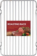 HIC Kitchen Roasting Baking Broiler Rack, Chrome-Plated Steel, Holds Smaller Food Securely, 12 x 7.75 x 1.5-Inches