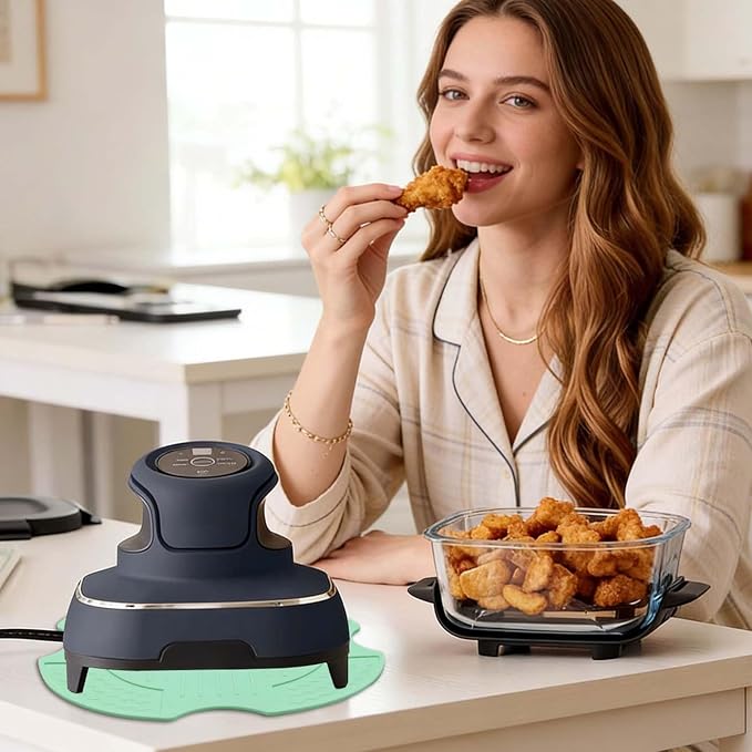 Air Fryer Trivets Silicone for Ninja Crispi,Protection for Countertop-Green | food-grade silicone materials, slip-resistant, heatproof, easy to clean,dishwasher safe, Ninja Crispi Airfryer Accessories