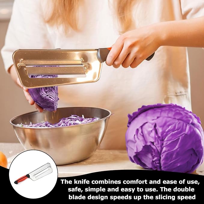 Cabbage Shredder,Stainless Steel Shredder Knife,Lettuce,Lettuce Knife,Cabbage For Coleslaw,Japanese,Cole Slaw For Coleslaw Sauerkraut Cabbagess Slicer Cutter