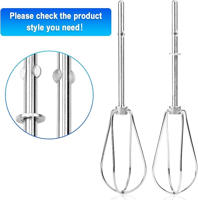 AMI PARTS W10490648 Hand Mixer Turbo Beater Compatible with KitchenAid | 2 PACK Replaces KHM2B, KHM5, AP5644233, PS4082859, W10240913