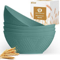 Large Salad Bowls 65 OZ - Wheat Straw Bowl Unbreakable Large Capacity Serving Bowl for Chips, Popcorn, Microwave & Dishwasher Safe Kitchen Bowls for Camping, Party, Big Cereal Bowl (Green)