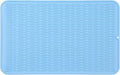 MicoYang Silicone Dish Drying Mat for Multiple Usage,Easy clean,Eco-friendly,Heat-resistant Silicone Mat for Kitchen Counter or Sink,Refrigerator or Drawer Liner Light Blue 4XL 32 inches x 18 inches