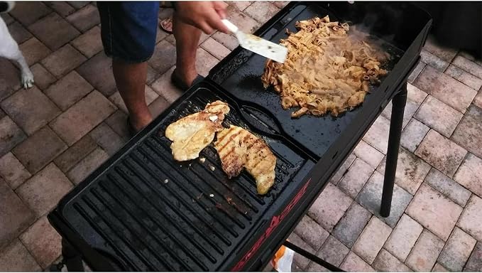 Utheer Reversible Cast Iron Griddle for All Camp Chef 14" & 16" Stoves | Reversible griddle fits Camp Chef Explorer 2-burner, 3-burner and single-burner outdoor stoves, 1 pack