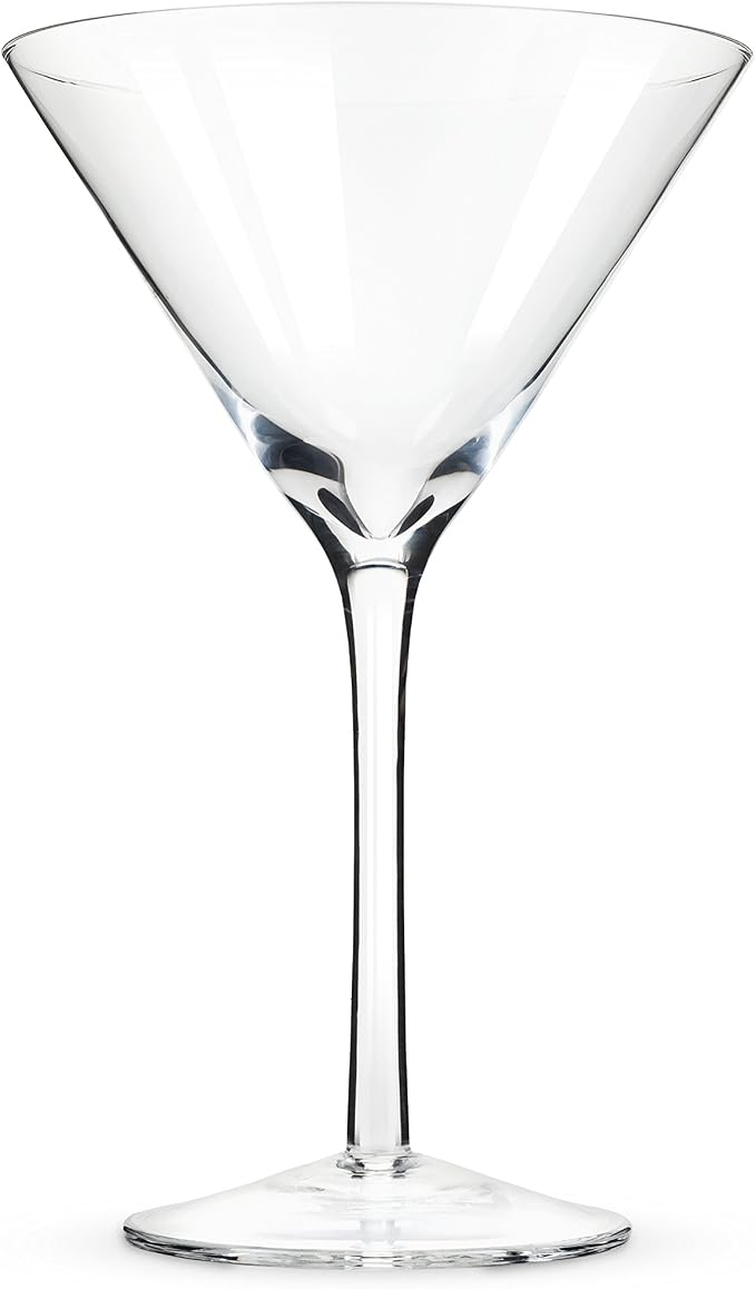 True Manhattan Martini Glass, Crystal Cocktail Coupes, Clear Glass, Cocktail glass set, Dishwasher Safe, Holds 12 oz., Set of 4