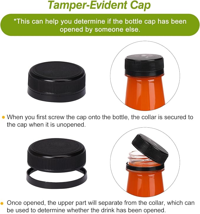 32pcs 12oz Cone Juice Bottles with Caps, Sticker Labels, Brush | Empty Plastic Juicing Bottles with Caps, Reusable Clear Bulk Beverage Containers for Juicing, Drinkings, Milkshake, Tea