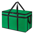 Bodaon Insulated Food Delivery Bag, XXXL Grocery Cooler Bag, Green, 1Pk | Pizza Delivery Bags for Hot/Cold Food, Commercial, Large Capacity Reusable Warming Bag, Catering Warmers for Parties/Picnic