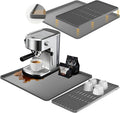 16×16-inch Barista-Grade Coffee Station Mat: Catch Spills, Protect Countertops! Silicone, Water Resistant & Heat Resistant. Perfect Under, as Dish Dryer or Pet Mat. (Grey)