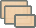Silicone Baking Mat Set of 3, Non-Stick 2 Half & 1 Quarter Sheets | Dishwasher Safe, Reusable Baking Supplies for Cookies, Bread, Pastries & Dough, Gray