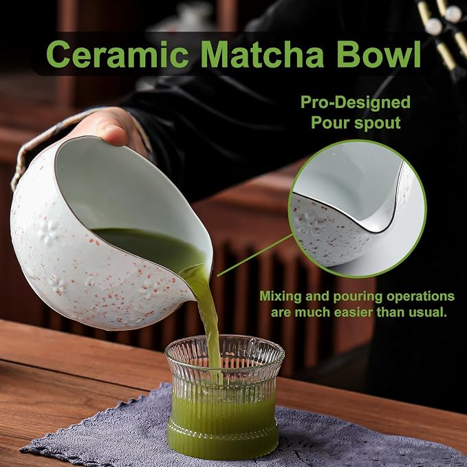 Clay&Fire Matcha Whisk, Handcrafted Bamboo Whisk for Matcha Powder (Light Blue)