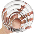 6-Piece Round Cookie Cutters (2, 3, 3.5, 4, 5, 6 Inch) Biscuit Cutter Set | Dishwasher Safe, Laser-Etched Sizes, Stainless Steel Circle Cookie Cutter for Baking, Thick Dough, Biscuits & Fondant