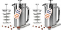 Ziruma Non-Toxic Stainless Steel French Press, No Plastic or Heavy Metals, 34 oz (Pack of 2)