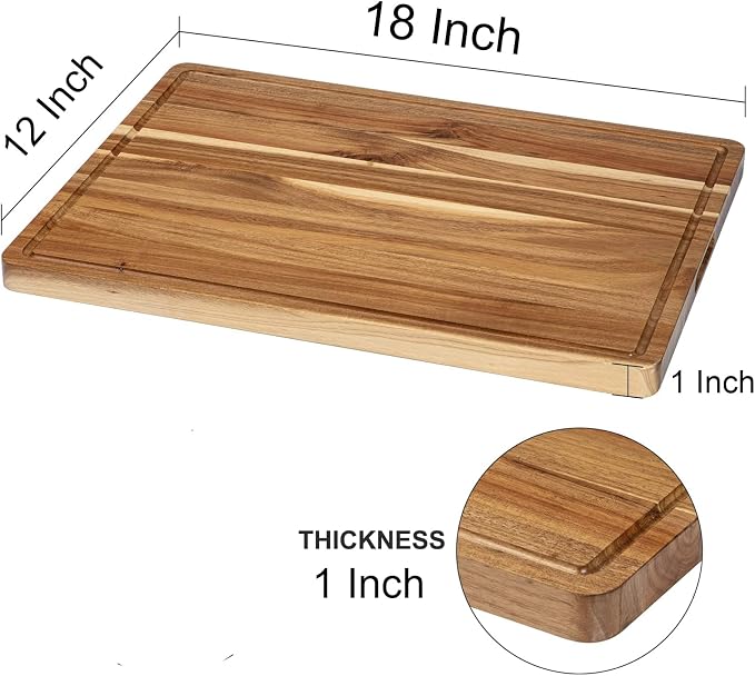 GAOMON 18 x 12 In Acacia Cutting Board for Kitchen, Extra Large Charcuterie Cheese Platter Serving Tray, Food Prep and Serving Boards, Chopping Boards for Meal Vegetables and Cheese