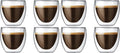Bodum 2.5oz Pavina Double Wall High-Heat Borosilicate Glass, Set of 2, Clear (Pack of 4)