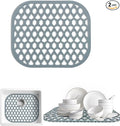 Silicone Kitchen Sink Protectors Mats - 12" 13" 14" 16" 18" 19" 21" 22" 24" 25" 26" 28" 30", Heat Resistant, Machine-wash (13”x11”, 2 Packs)