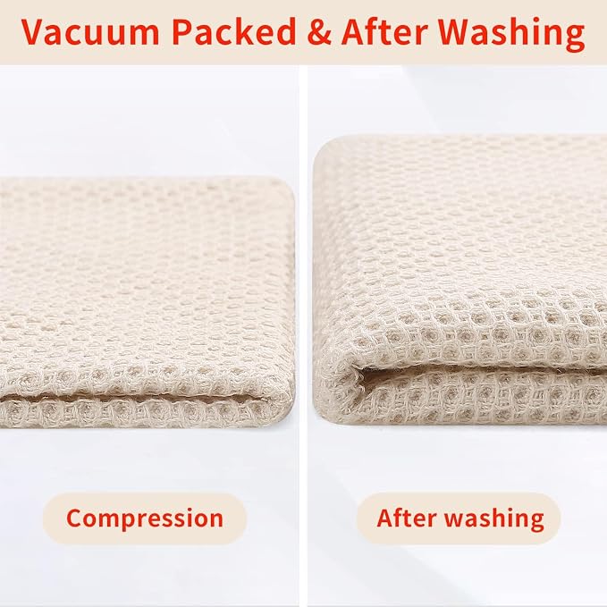 Homaxy 100% Cotton Waffle Weave Kitchen Dish Towels 24-Pack, Mixed Color | 13 x 28 Inches, Ultra Soft Absorbent Dish Towels, Quick Drying Cleaning Towels