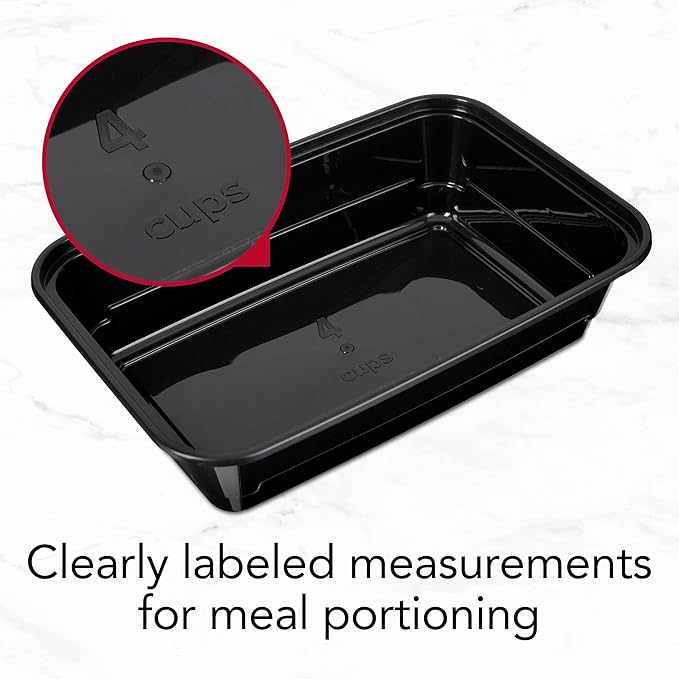 GoodCook Meal Prep Containers, Single Compartment 10-Pack | BPA-Free Reusable Food Storage, Microwave & Freezer Safe, Stackable Meal Prep Containers for Lunches and Snacks