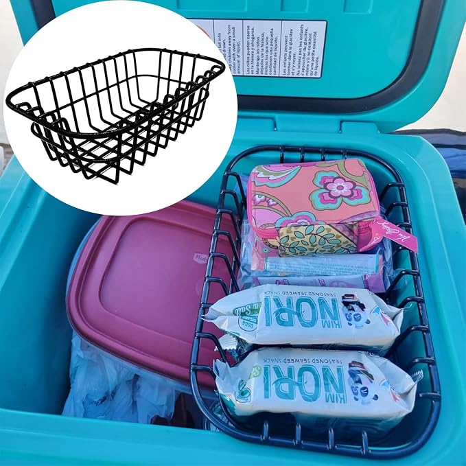 Cooler Basket Compatible with YETI Roadie 24 and Yeti Roadie 32, Dry Goods Wire Cooler Rack Storage Will Keep Smaller Items Dry and Stay Goods High for Roadie 24,32 Ice Chest Good to Hold Fruit, etc.