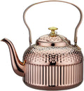 SANQIAHOME Antique 1.4L (45 Oz) Stainless Steel Teapot with Infuser Copper