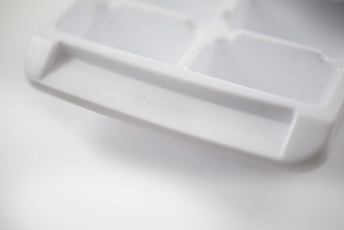Easy Release White Ice Cube Tray, 16 Cube Trays (Pack of 8) (4 Pack - 64 Cubes)