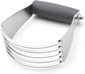 Spring Chef Medium Dough Blender Hand Tool - Durable Pastry Cutter - Gray | Heavy Duty Dough Mixer w/ Stainless Steel Blades, Professional Pastry Blender for Easy Mixing, Dishwasher Safe